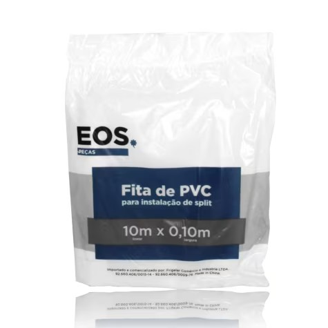 Fita PVC para Instalação de Ar Condicionado Split 10m x 0,10m Branca – 1 Unidade